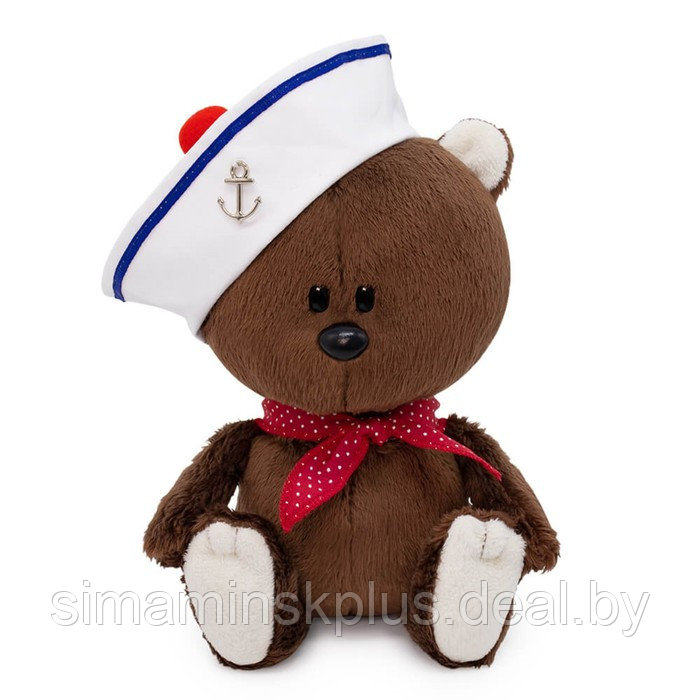 Мягкая игрушка «Медведь Федот», в морском берете с якорем, 15 см - фото 1 - id-p223805211