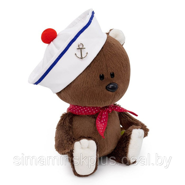 Мягкая игрушка «Медведь Федот», в морском берете с якорем, 15 см - фото 2 - id-p223805211