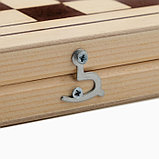 Нарды "Вьюн" деревянная доска 50 х 50 см, с полем для игры в шашки, фото 6