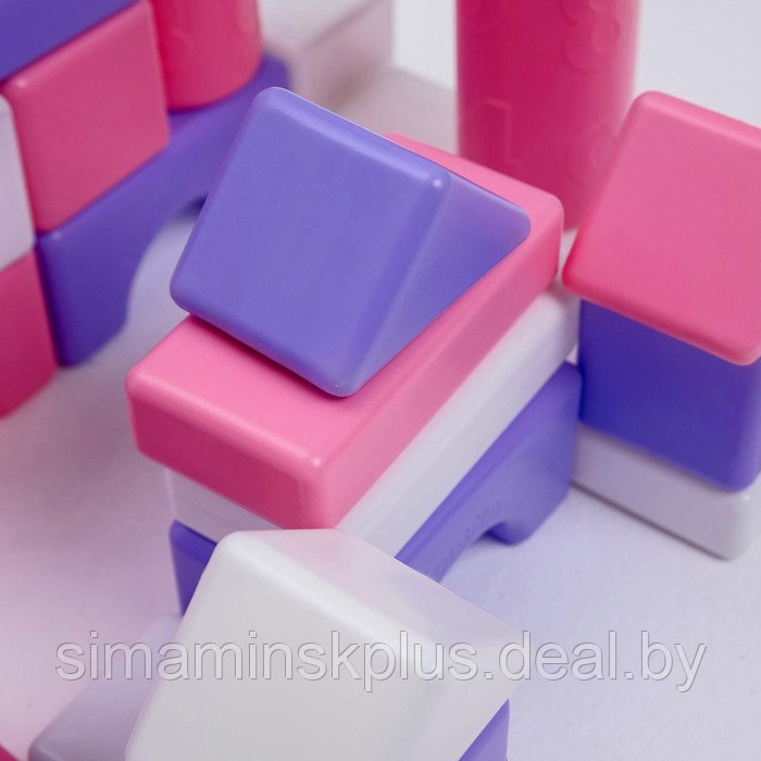 Строительный набор, 21 элемент, 60 × 60, цвет розовый - фото 5 - id-p223805404