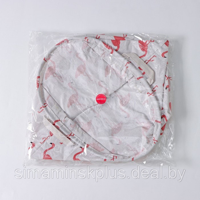Корзина бельевая текстильная Доляна «Фламинго», 35×35×60 см - фото 3 - id-p223805428