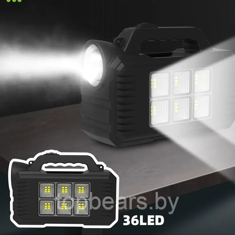 Многофункциональная кемпинговая осветительная зарядная станция Solar lighting system VR-77, 4000 мАч (USB - фото 4 - id-p223805547