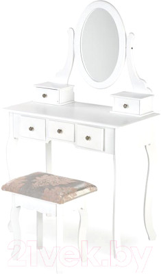 Туалетный столик с зеркалом Halmar Sara с табуретом - фото 2 - id-p223806081