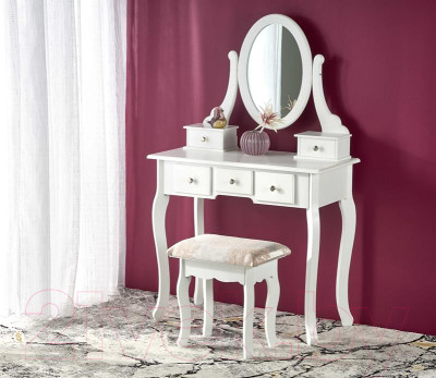 Туалетный столик с зеркалом Halmar Sara с табуретом - фото 10 - id-p223806081
