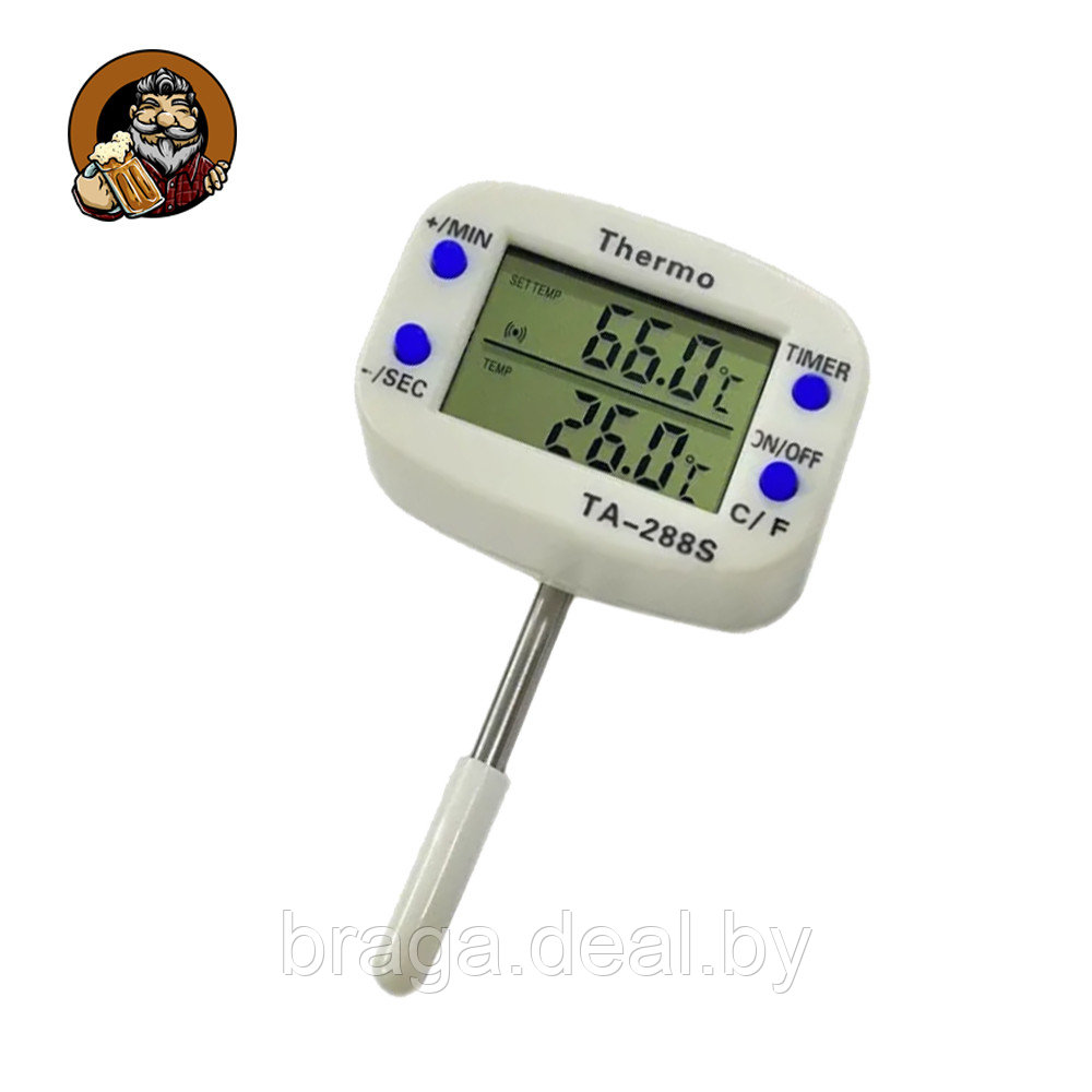 Термометр цифровой TA-288s, со звуковым оповещением, щуп 4 см - фото 1 - id-p223813765