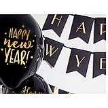 Шар воздушный "Happy New Year", 6 шт, черный, фото 2