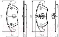 Тормозные колодки Bosch 0986495110