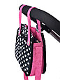 Коляска-трансформер с сумкой Melobo, розовая 9346, фото 5