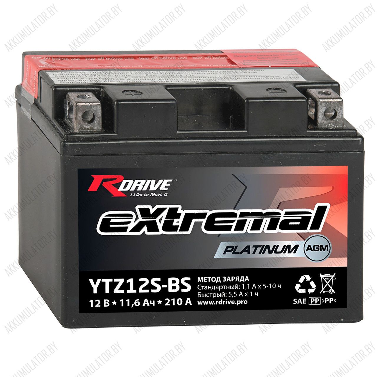 RDrive eXtremal Platinum YTZ12S-BS / 11,6Ah - фото 1 - id-p223818772