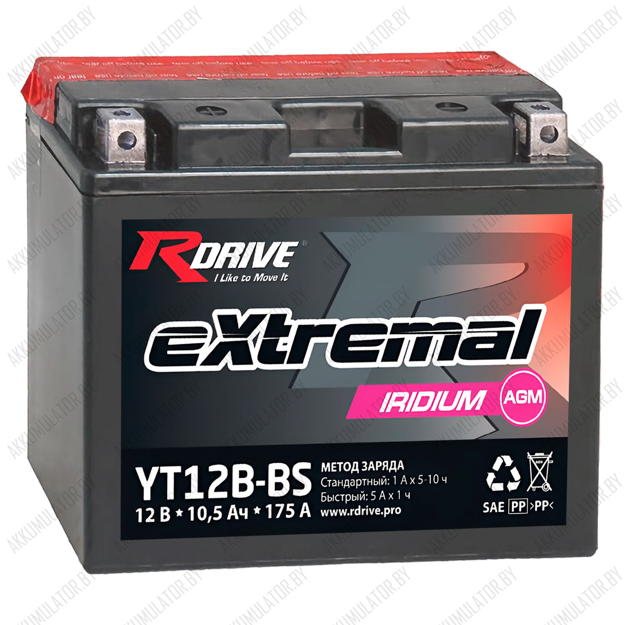 RDrive eXtremal Iridium YT12B-BS / 10,5Ah - фото 1 - id-p223818773
