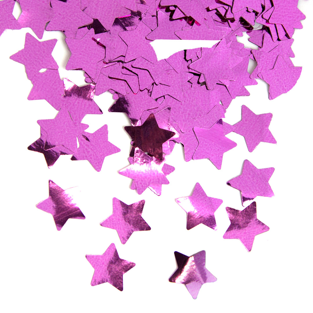 Конфетти Звезда, розовый, металлик, 1,5 см, 50 г (арт.6015208)