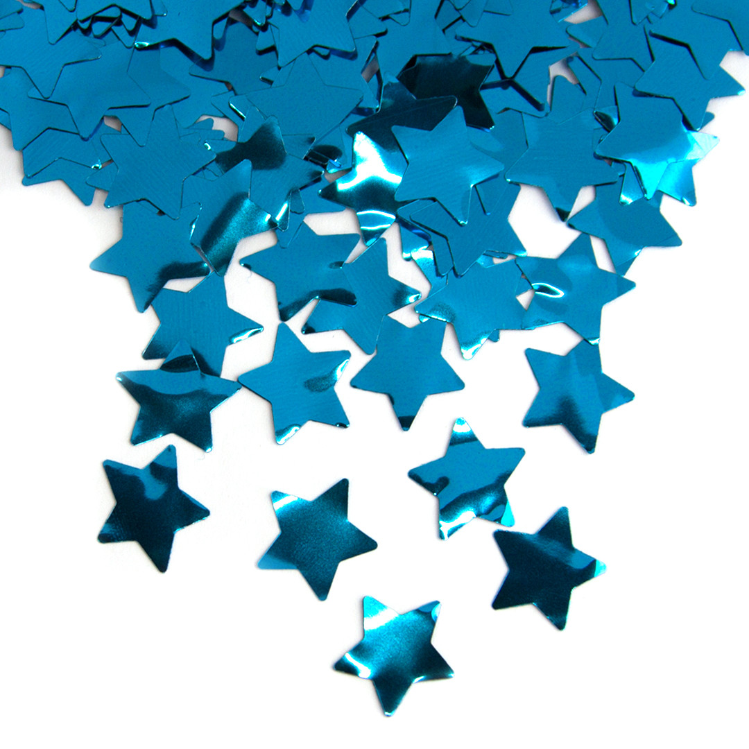 Конфетти Звезда, голубой, металлик, 1,5 см, 50 г (арт.6015297)