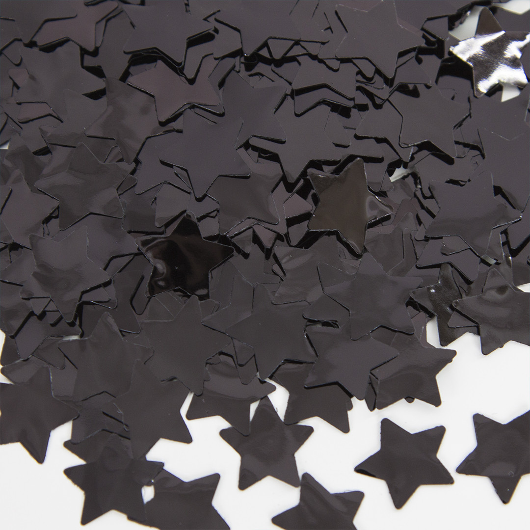 Конфетти Звезда, черный, металлик, 1,5 см, 50 г (арт.6014331) - фото 1 - id-p223820177