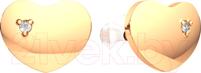 Серьги из розового золота ZORKA 3D0074S.14K.R - фото 1 - id-p223819553