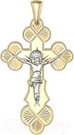 Крестик из комбинированного золота ZORKA 410011.1.14K.B.REL
