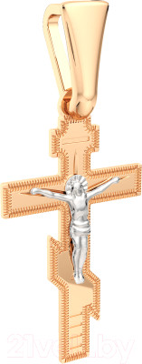 Крестик из комбинированного золота ZORKA 410006.2.14K.B.REL - фото 2 - id-p223819628