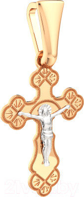 Крестик из комбинированного золота ZORKA 410012.2.14K.B.REL - фото 2 - id-p223819630