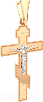 Крестик из комбинированного золота ZORKA 410006.4.14K.B.REL - фото 3 - id-p223819631