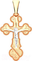 Крестик из комбинированного золота ZORKA 410008.1.14K.B.REL