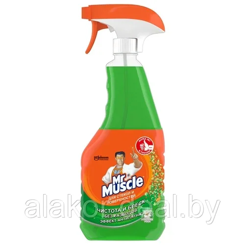 Mr. Muscle Средство для мытья окон и зеркал  Утренняя роса, 530мл