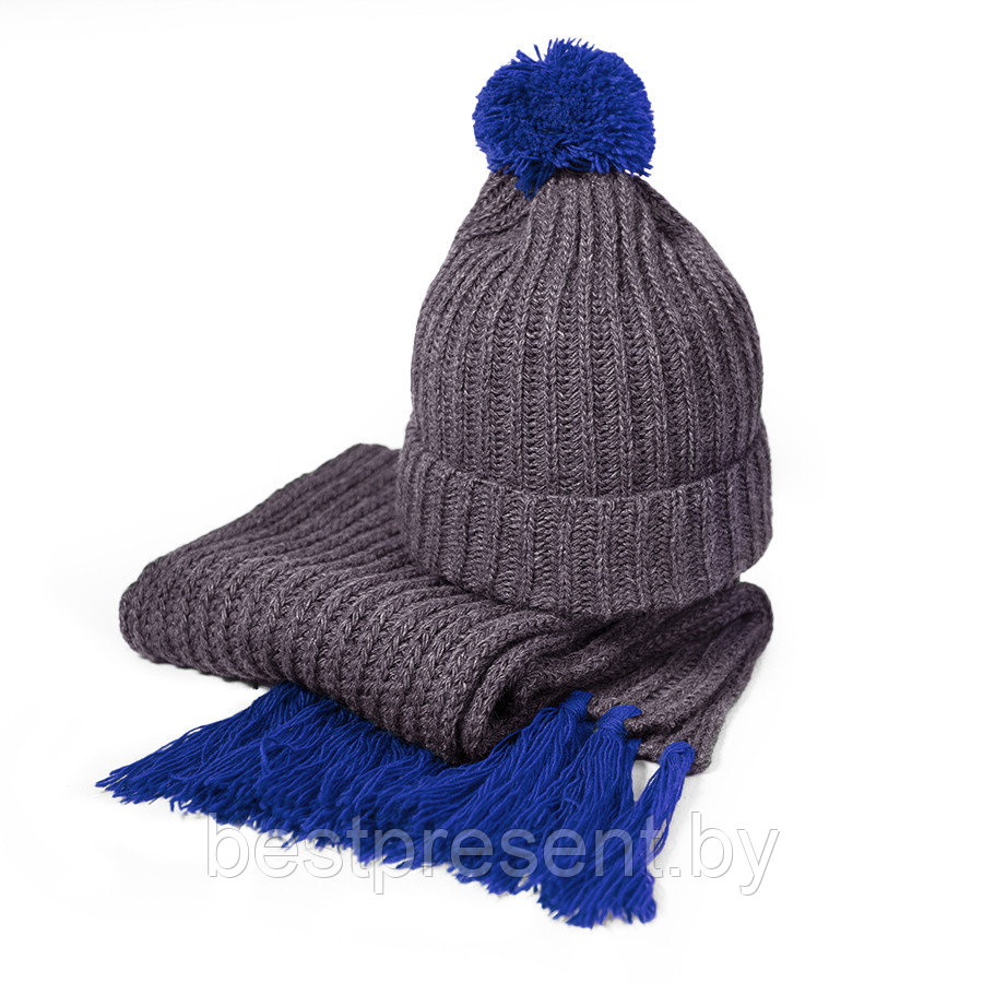 GoSnow, вязаный комплект шарф и шапка - фото 1 - id-p223826435