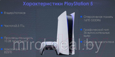 Игровая приставка Sony PlayStation 5 Console/Blu-Ray / CFI-1200A01 - фото 6 - id-p223830215