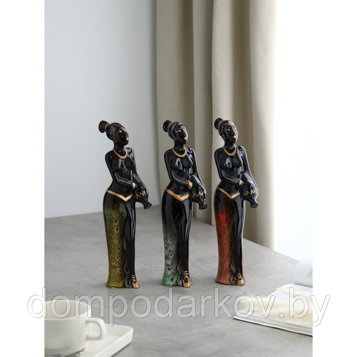 Сувенир-статуэтка средняя "Эфиопка с кувшином", 31 см, микс
