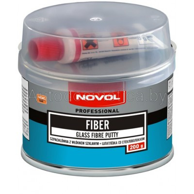 Шпатлёвка со стекловолокном NOVOL FIBER 0.2кг РП - фото 1 - id-p91343180