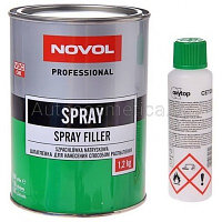 Шпатлёвка распыляемая с отвердителем NOVOL SPRAY FILLER 1.15кг+0.05отв