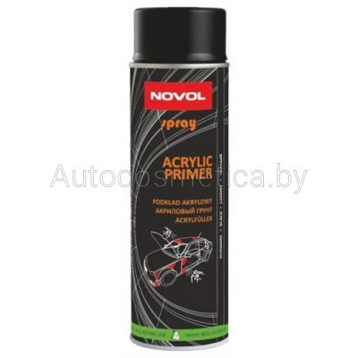 Аэрозоль NOVOL ACRYL PRIMER акриловый грунт 0.5л чёрный - фото 1 - id-p91343298