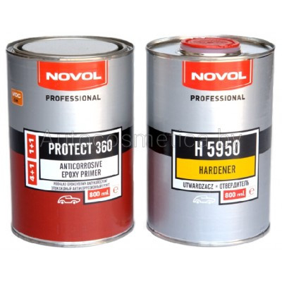 Грунт NOVOL PROTECT 360 (1+1) Эпоксидный грунт Отвердитель H5950 0.8л+0.8л - фото 1 - id-p91343245