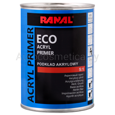 ГРУНТ RANAL ECO 5+1 ACRYL PRIMER 0.75л+0.16л графит - фото 1 - id-p91343222