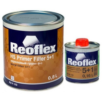 Грунт REOFLEX 5+1 HS PRIMER FILLER 0.8л+0.2л чёрный - фото 1 - id-p91343238