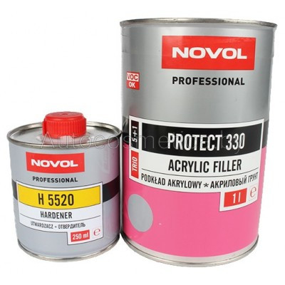 Грунт NOVOL PROTECT 330 TRIO 5+1 серый 1л+0.2л отв - фото 1 - id-p91343254