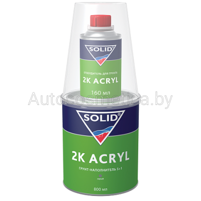 Грунт SOLID 5+1 2К ACRYL наполнительный 0.8+0.16 серый - фото 1 - id-p91343262