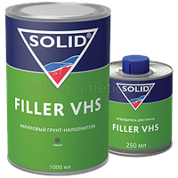 Грунт SOLID 4+1 2К FILLER VHS LOW VOC антикоррозионный 1л+0.25л серый
