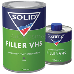Грунт SOLID 4+1 2К FILLER VHS LOW VOC антикоррозионный 1л+0.25л серый