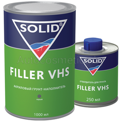 Грунт SOLID 4+1 2К FILLER VHS LOW VOC антикоррозионный 1л+0.25л серый - фото 1 - id-p91343802