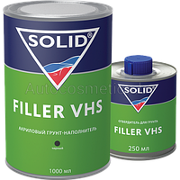 Грунт SOLID 4+1 2К FILLER VHS LOW VOC антикоррозионный 1л+0.25л чёрный