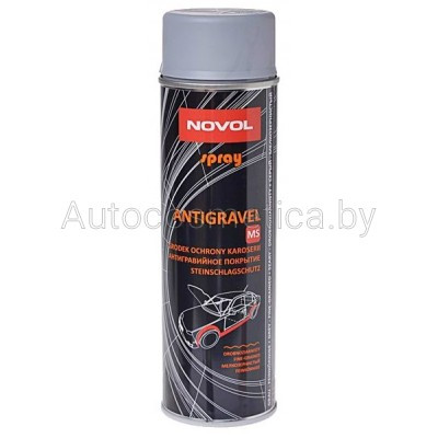 Антигравийное покрытие NOVOL SPRAY ANTIGRAVEL MS аэрозоль серый 0.5л - фото 1 - id-p91343301