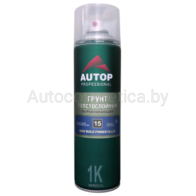 Аэрозоль AUTOP (N15) Грунт HIGH BUILD толстослойный белый 650мл - фото 1 - id-p189768205