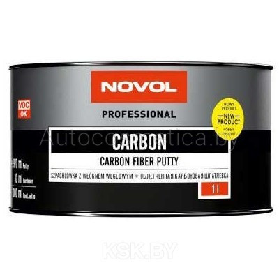 Шпатлёвка NOVOL CARBON с углеволокном легкая 1л РП - фото 1 - id-p204401156