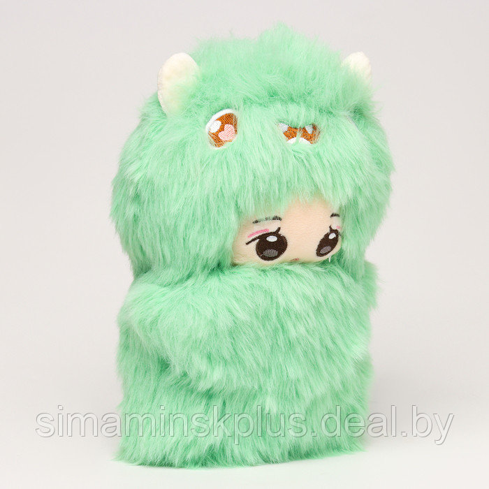 Мягкая игрушка "Кукла" в костюме монстрика, 22 см, цвет зеленый - фото 2 - id-p223836081