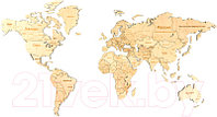 Декор настенный Woodary Карта мира XL / 3146