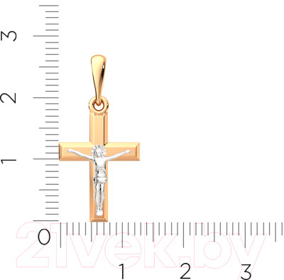 Крестик из комбинированного золота ZORKA 430148.14K.B.REL - фото 4 - id-p223836529