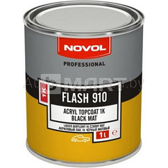 Краска акриловая Novol FLASH 910 1L чёрный мат