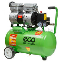 Компрессор ECO AE-25-OF1 (140 л/мин. 8 атм. поршневой. безмасляный. ресив. 24 л. 220 В. 0.8 кВт)