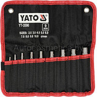 Пробойники для кожи 2.5-10мм (набор 9шт.) Yato YT-3590