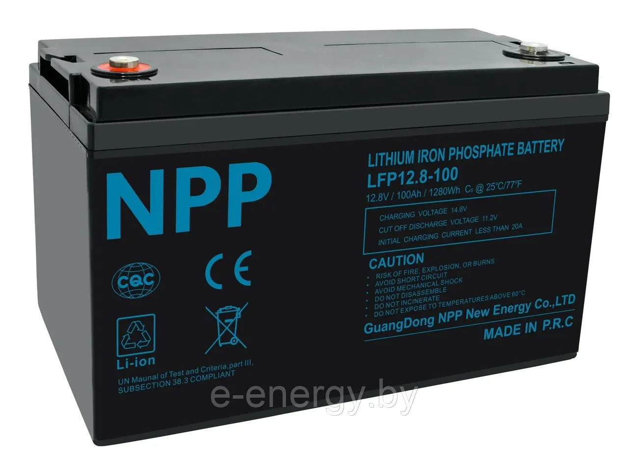 Аккумулятор NPP LIFEPO4 12.8V, (100 A/H) 100А NSFD100Q10-LFP
