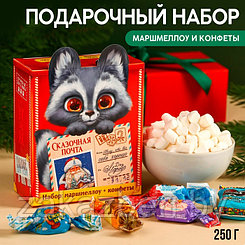 Сладкий детский подарок «Енотик»: маршмеллоу и шоколадные конфеты, 250 г.